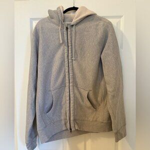 J. Crew Cream Sherpa-Lined Fleece Hoodie